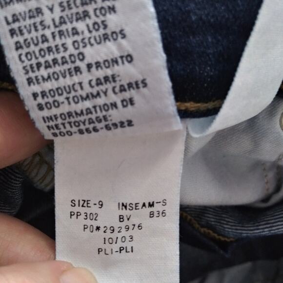 Tommy Jeans Dark Blue Flare Leg Y2K Low Rise Size 9 - Picture 8 of 8